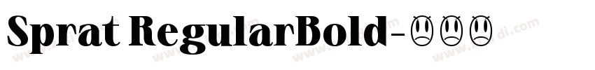 Sprat RegularBold字体转换